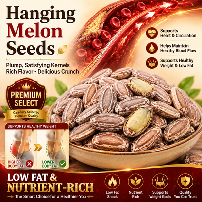 💯🌿 Snack smarter, feel lighter! 🥇✨ Fiber-rich Hanging Melon Seeds help support healthy blood sugar, weight management & comfortable circulation-XA
