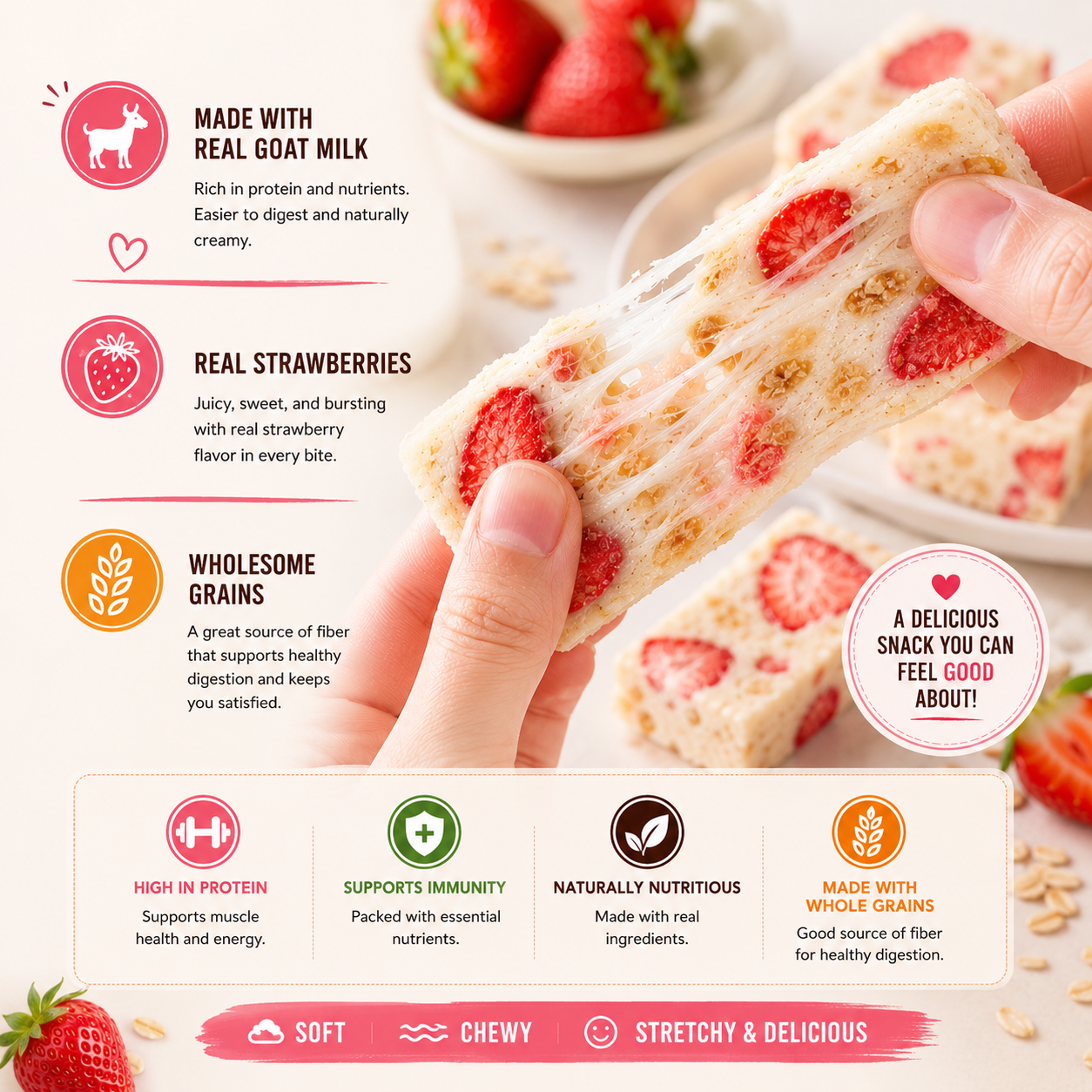 🍓Every Bite Tastes Like a Strawberry Dream🧁🧁Once You Try These Ordinary Snacks Won't Compare-ABB8