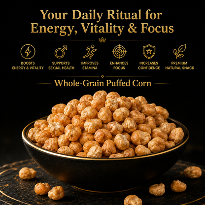 💯💥Whole-Grain Puffed Corn –💫🤴 Natural Male Vitality Support Boost energy, stamina & bedroom confidence with a clean, natural daily snack-ABB8