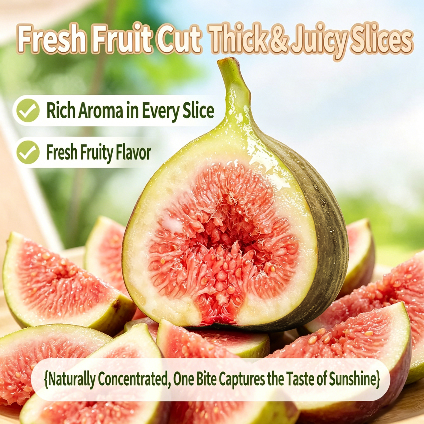 🎄Say goodbye to high-calorie guilt!🔔🔔Satisfy your cravings with our fiber-rich green fig slices - ABB8