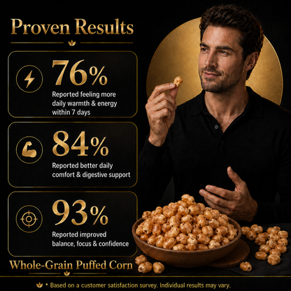 💯💥Whole-Grain Puffed Corn –💫🤴 Natural Male Vitality Support Boost energy, stamina & bedroom confidence with a clean, natural daily snack-ABB8
