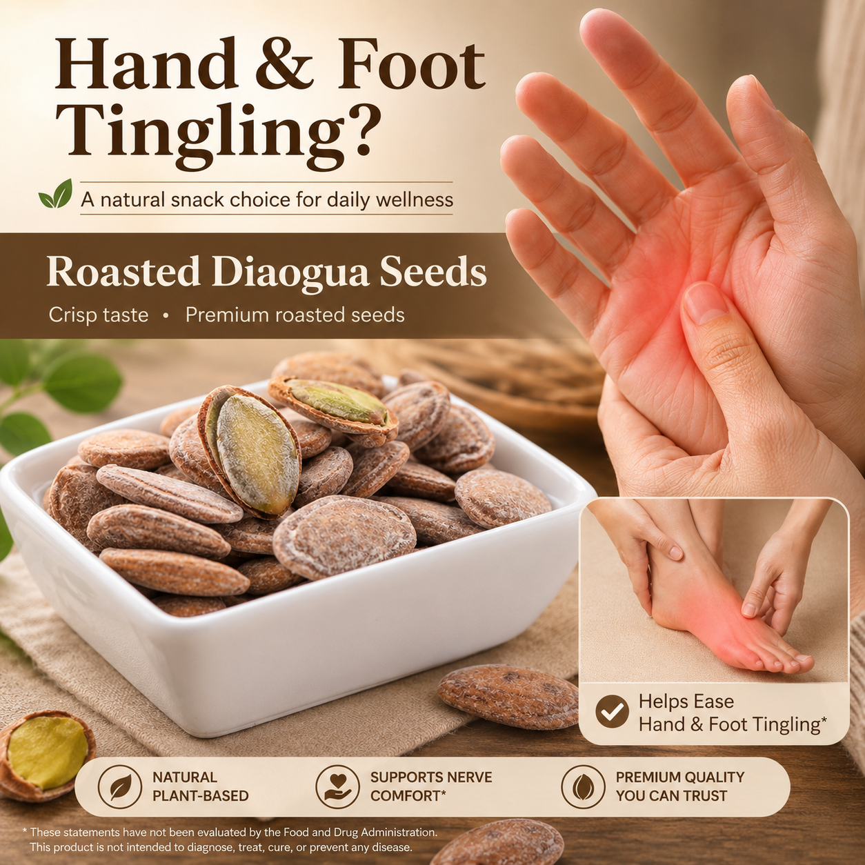 💯🌿 Snack smarter, feel lighter! 🥇✨ Fiber-rich Hanging Melon Seeds help support healthy blood sugar, weight management & comfortable circulation-XA