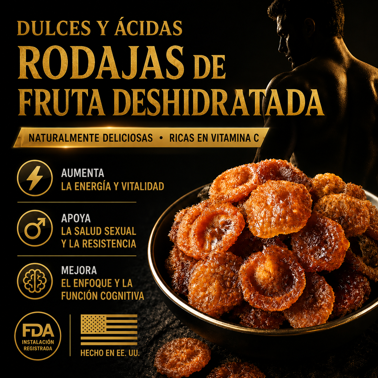 🏆🐆 Renacimiento Definitivo de la Testosterona ⭐🎁 Rodajas de Rosa Roxburghii Ricas en Antioxidantes para un Mejor Rendimiento en la Intimidad | Apoya Naturalmente la Energía, la Resistencia y la Confianza en el Dormitorio - ABB8